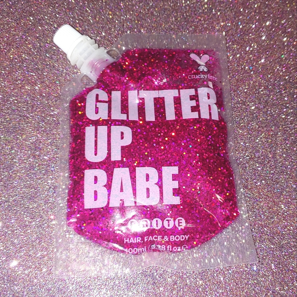 PINK Brite Glitter up Babe Glitter Face Body Halloween Makeup Festival Sparkle